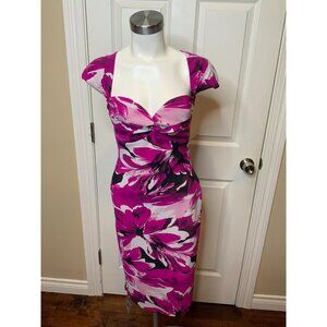 Chiara Boni Battiati SJE Pink Floral Print Dress NWT $795, Size 4